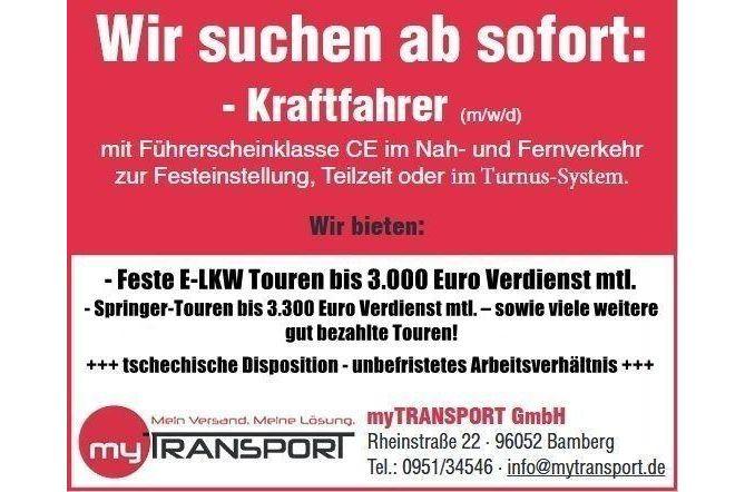 myTRANSPORT GmbH (Stellenanzeige)